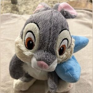 Disney Store Thumper Plush Bambi Bunny w/ Blue Bow 10” Authentic